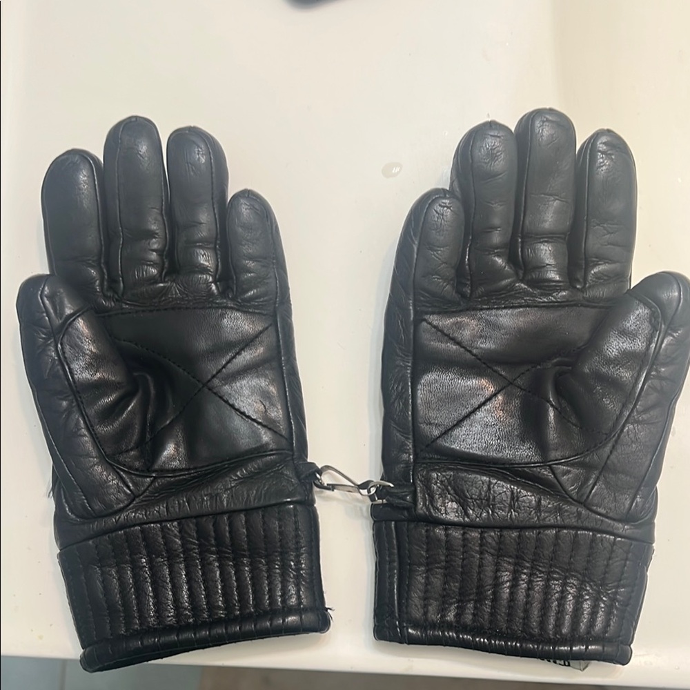 Black Leather   Gloves, size Small or medium